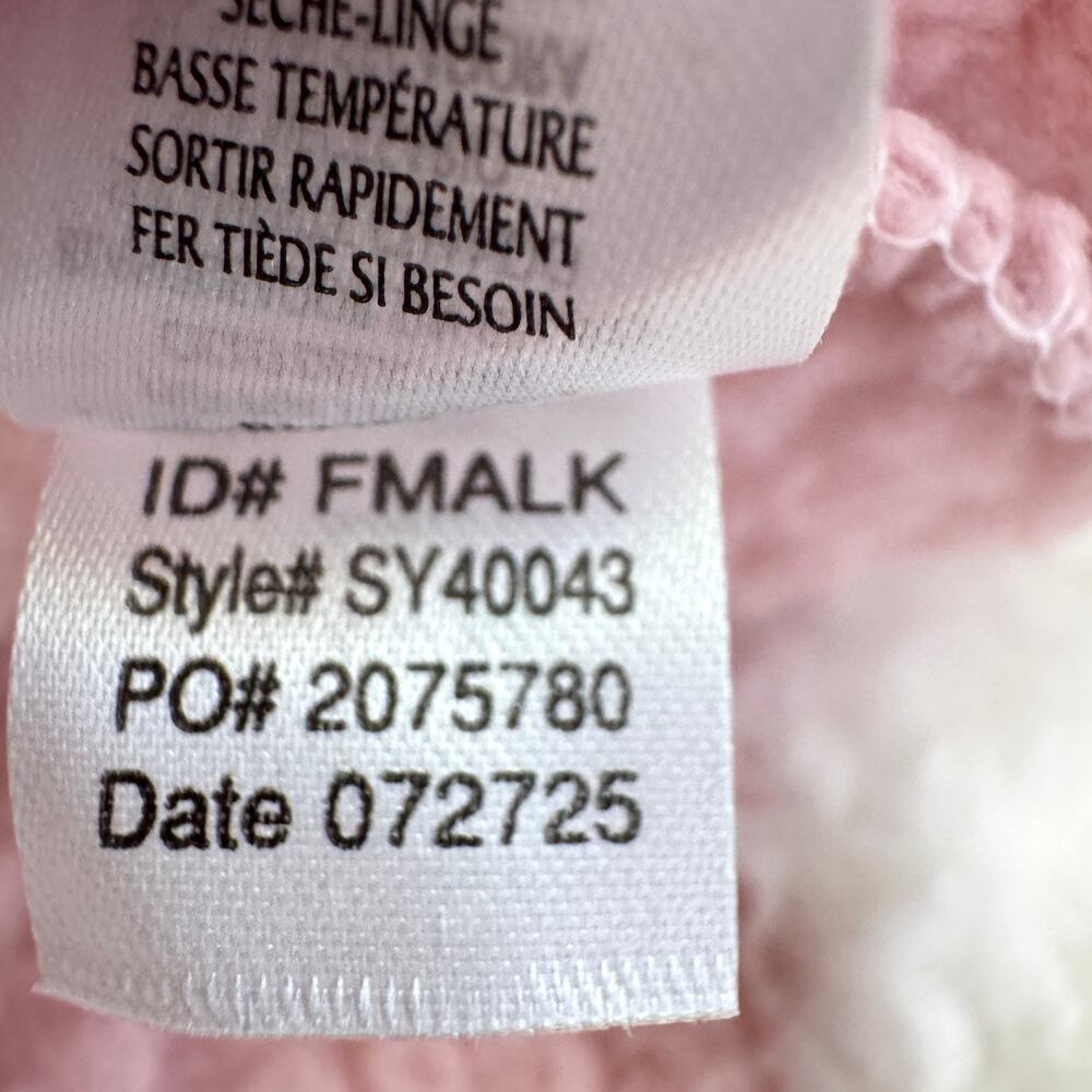 Sancturary Womens Shawl Collar Sherpa Robe Size L/XL Plush Checker Winter Pink - Picture 14 of 14